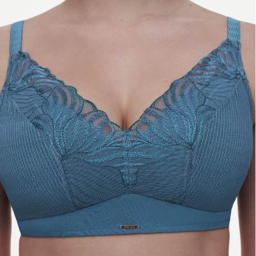 Chantelle Legend jeans bleu soutien-gorge sans armatures en dentelle