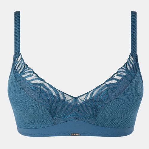 Chantelle Legend jeans bleu soutien-gorge sans armatures en dentelle
