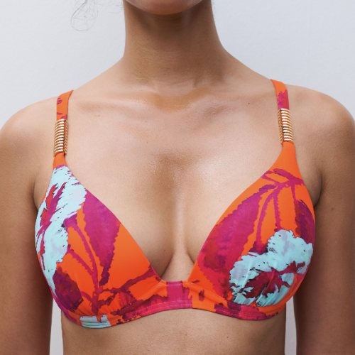 Chantelle Maillots de Bain Icon orange bikinitop push up