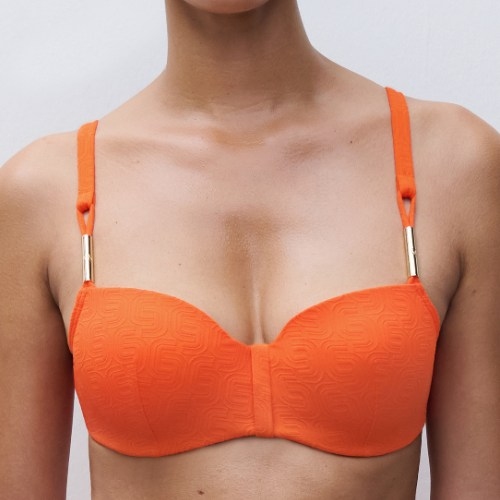Chantelle Maillots de Bain Hera orange haut de bikini préformé