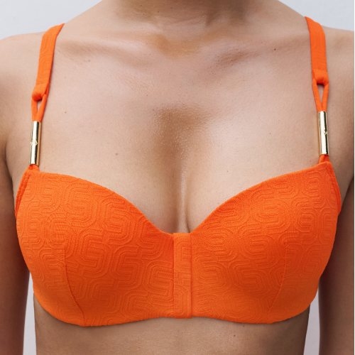 Chantelle Maillots de Bain Hera orange haut de bikini préformé