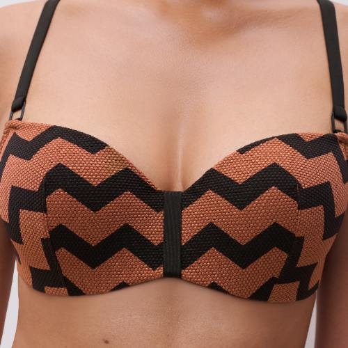 Chantelle Maillots de Bain Totem marron haut de bikini préformé