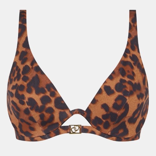 Chantelle Maillots de Bain Sauvage marron haut de bikini préformé