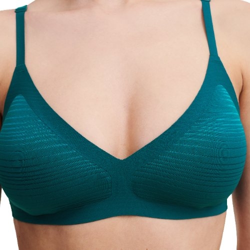 Chantelle SoftStretch vert soutien-gorge sans armatures en dentelle