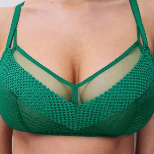 Chantelle Play vert soutien-gorge sans armatures en dentelle