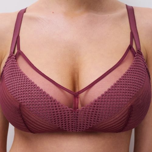 Chantelle Play aubergine soutien-gorge sans armatures en dentelle