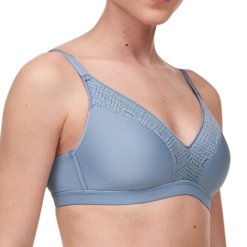 Chantelle Graphic Support gris soutien-gorge sans armatures en dentelle