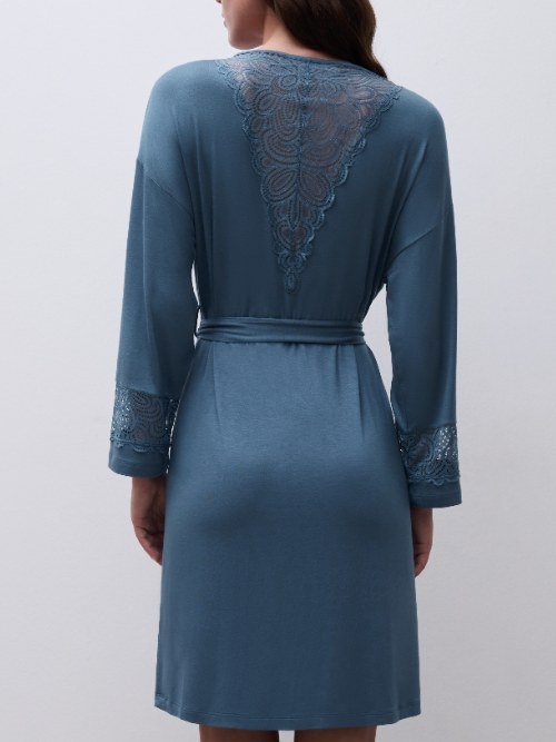Femilet Lingerie de Nuit Josie jeans bleu kimono