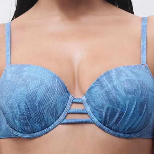 Chantelle Maillots de Bain Easy Pop jeans bleu haut de bikini préformé