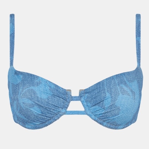Chantelle Maillots de Bain Easy Pop jeans bleu haut de bikini préformé