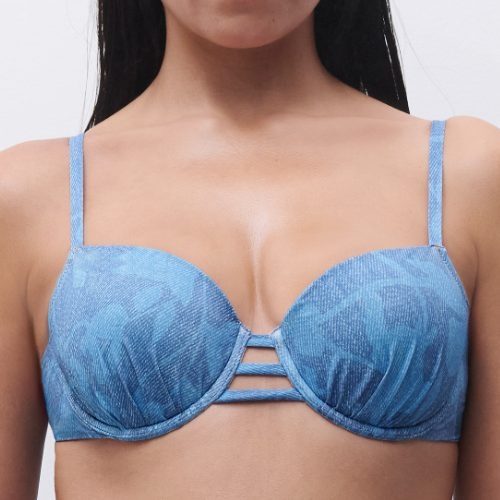 Chantelle Maillots de Bain Easy Pop jeans bleu haut de bikini préformé