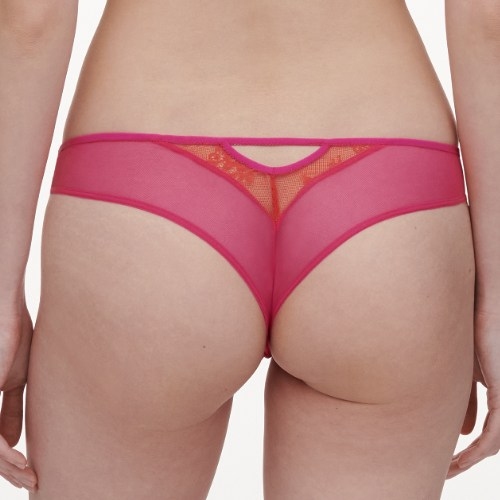 Chantelle  rouge/rose culotte string