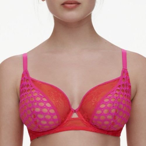 Chantelle Poison rouge/rose soutien-gorge sans forme