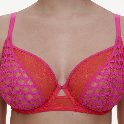 Chantelle Poison rouge/rose soutien-gorge sans forme