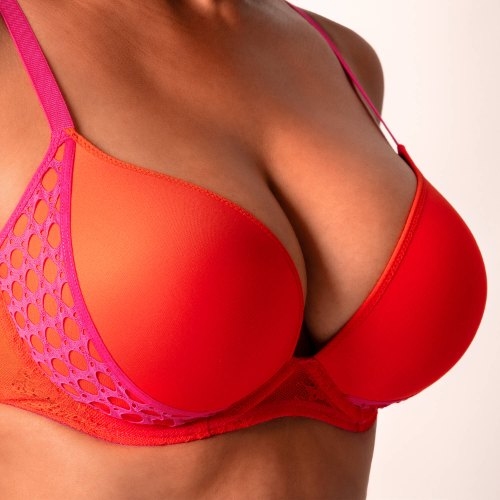 Chantelle Poison rouge/rose soutien-gorge push up