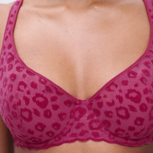 Chantelle Girls fuchsia soutien-gorge sans armatures en dentelle