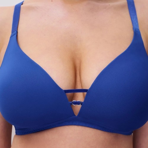 Chantelle Girls bleu soutien-gorge sans armatures en dentelle