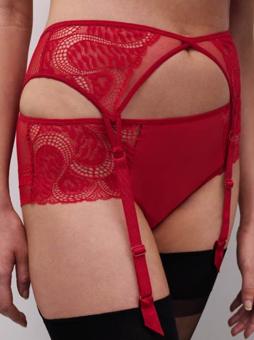 Chantelle Amor rouge jarretelles garter belt