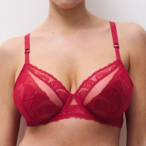 Chantelle  rouge soutien-gorge sans forme