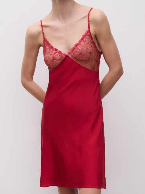 Chantelle Nachtmode Fleurs rouge nuisette