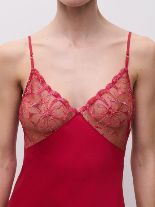 Chantelle Nachtmode Fleurs rouge nuisette