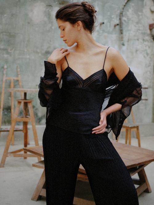 Chantelle Nachtmode Nightshade noir chemise de nuit