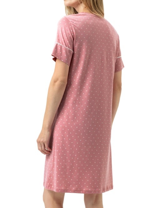 Mey Nachtmode Crochet Dots rosewood chemise de nuit