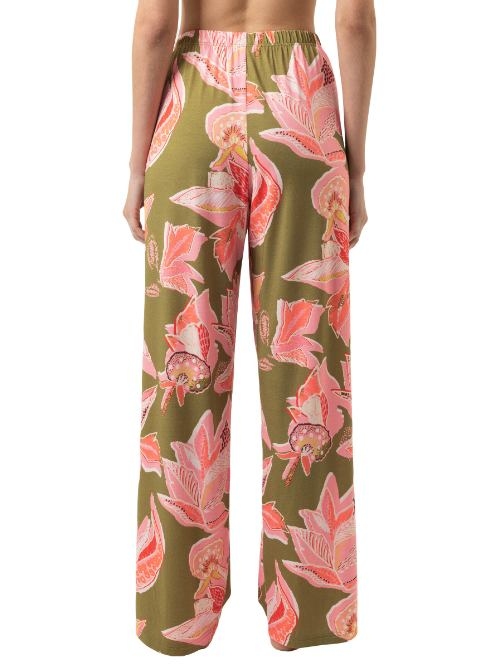 Mey Nachtmode Flower Whirl vert/print pantalon de pyjama