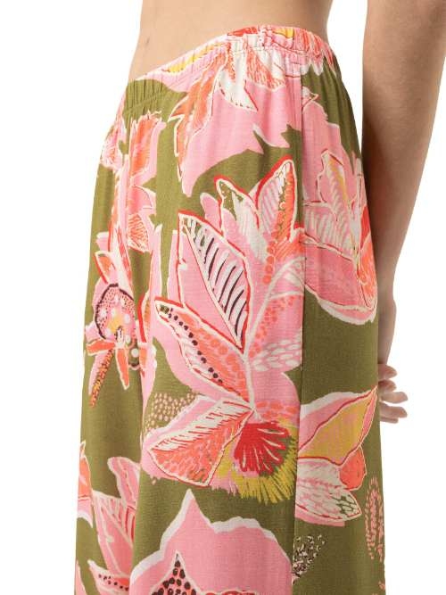 Mey Nachtmode Flower Whirl vert/print pantalon de pyjama