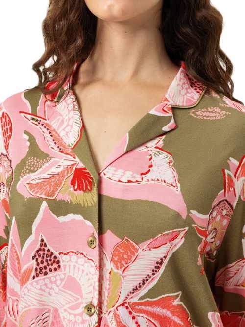 Mey Nachtmode Flower Whirl vert/print pyjama