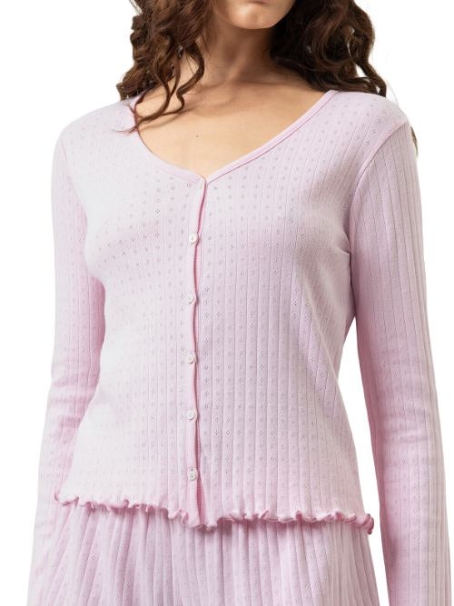 Mey Nachtmode Pointelle Dreams rose chemise de nuit