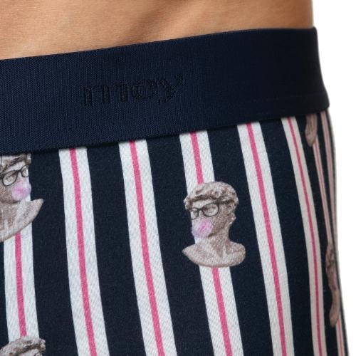 Mey Heren Marble Muse bleu marine boxer en coton