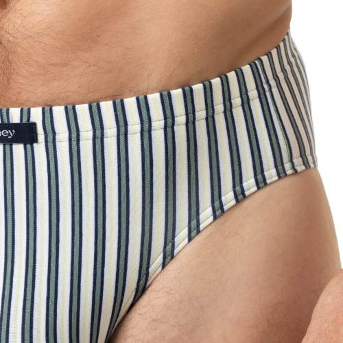 Mey Heren Palm Stripes gris/blanc slip pour hommes
