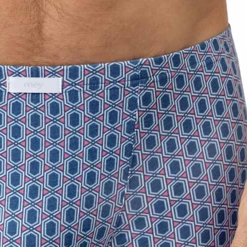 Mey Heren Straight Geo bleu boxer en coton