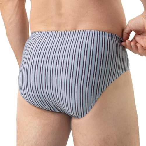 Mey Heren Raspberry Stripes bleu slip pour hommes