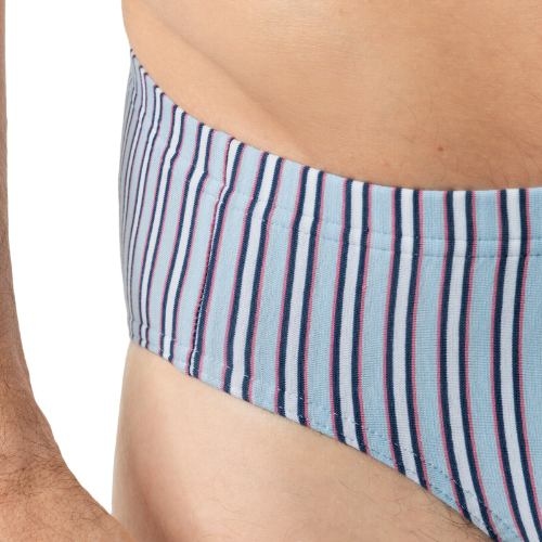 Mey Heren Raspberry Stripes bleu slip pour hommes