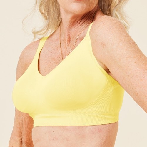 Sucre d'orge Basic jaune soutien-gorge sans armatures en dentelle