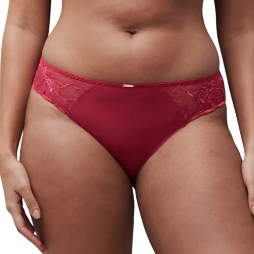 Chantelle Fleurs rouge slip