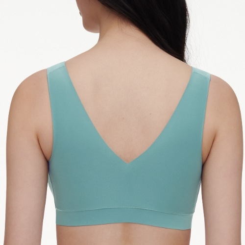 Chantelle SoftStretch vert soutien-gorge sans armatures en dentelle