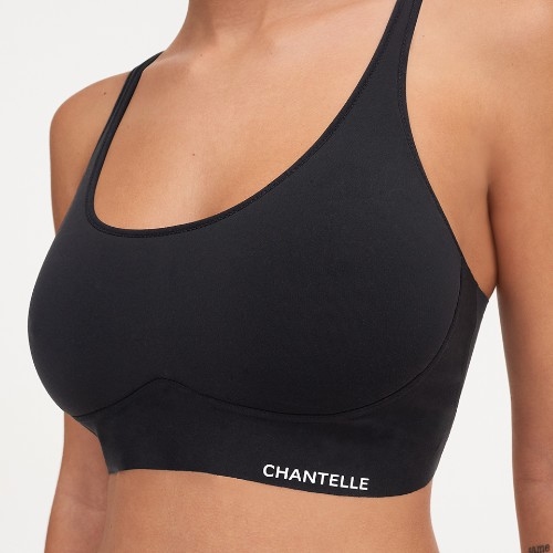 Chantelle SoftStretch noir soutien-gorge sans armatures en dentelle