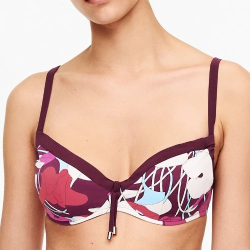 Chantelle Maillots de Bain Flowers violet haut de bikini préformé