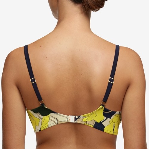 Chantelle Maillots de Bain Flowers bleu haut de bikini préformé