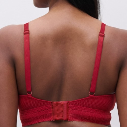 Chantelle Amor scarlet red soutien-gorge sans armatures en dentelle