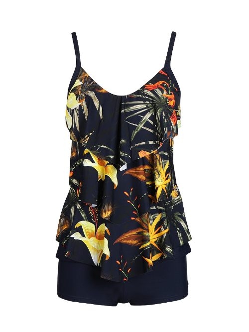 Mila Ocean bleu marine/print tankini set