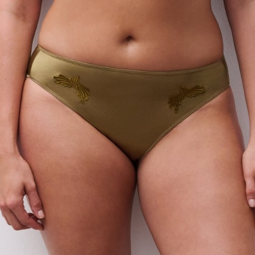 Chantelle Hedona vert olive slip