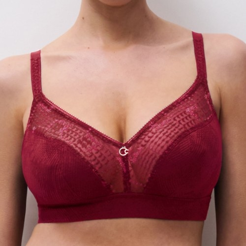 Chantelle Intrique raspberry soutien-gorge sans armatures en dentelle