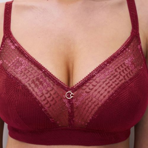 Chantelle Intrique raspberry soutien-gorge sans armatures en dentelle