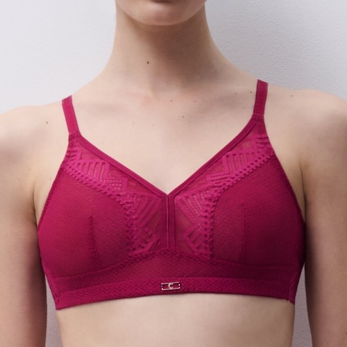 Chantelle Origins rouge soutien-gorge sans armatures en dentelle