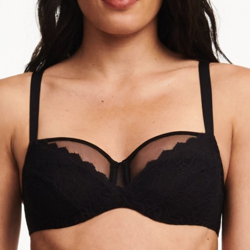 Chantelle EasyFeel Floral Touch noir soutien-gorge sans forme