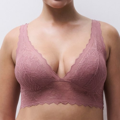 Chantelle EasyFeel Floral Touch rose soutien-gorge sans armatures en dentelle